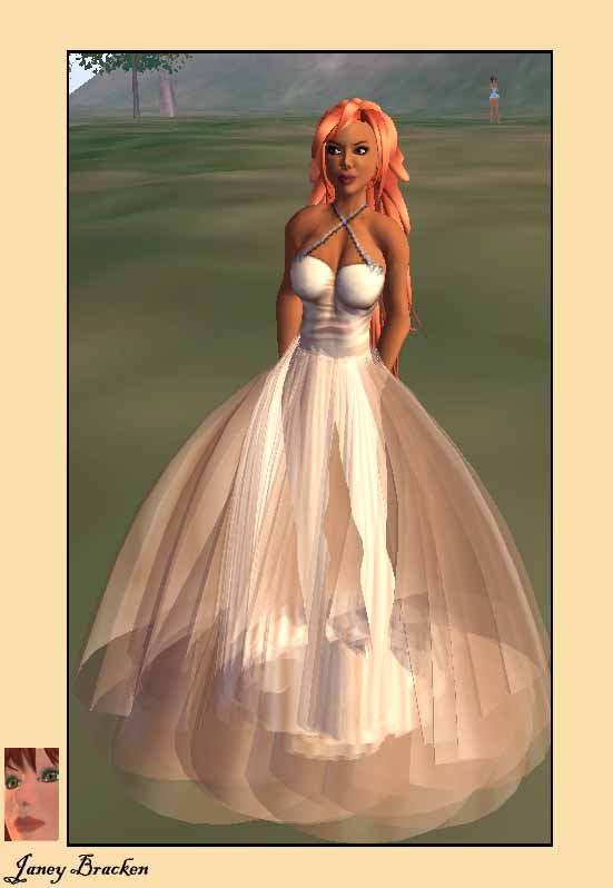 but she had a new hairstyle and she had her gorgeous white ball gown on, 